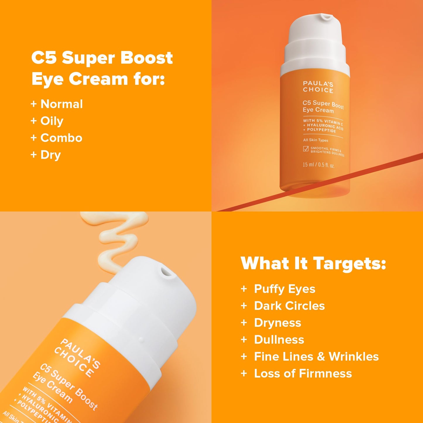Paula's Choice C5 Super Boost Eye Cream — 5% Vitamin C, HA & Peptides