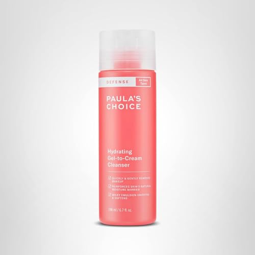 Paula's Choice DEFENSE Hydrating Gel-to-Cream Facial Cleanser with Green Tea & Aloe – Anti-Pollution Protection, 6.7 oz