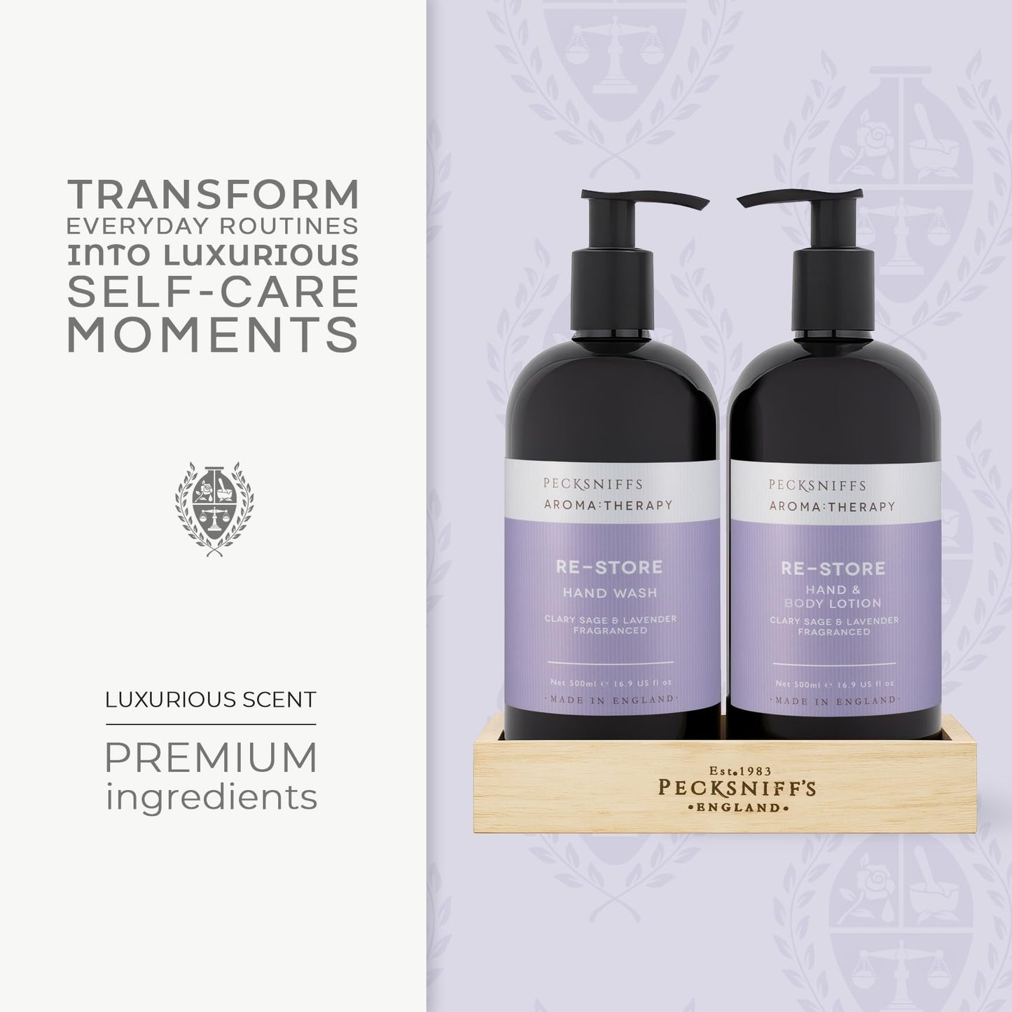 Pecksniff's Aroma Therapy Hand Wash & Lotion Caddy Set – Re-Store, 500 ml