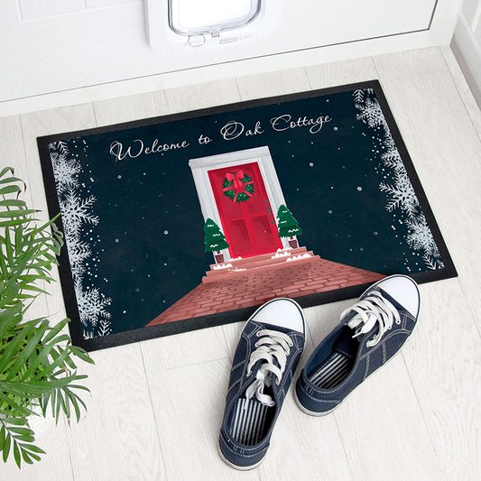 Personalised Festive Door Mat