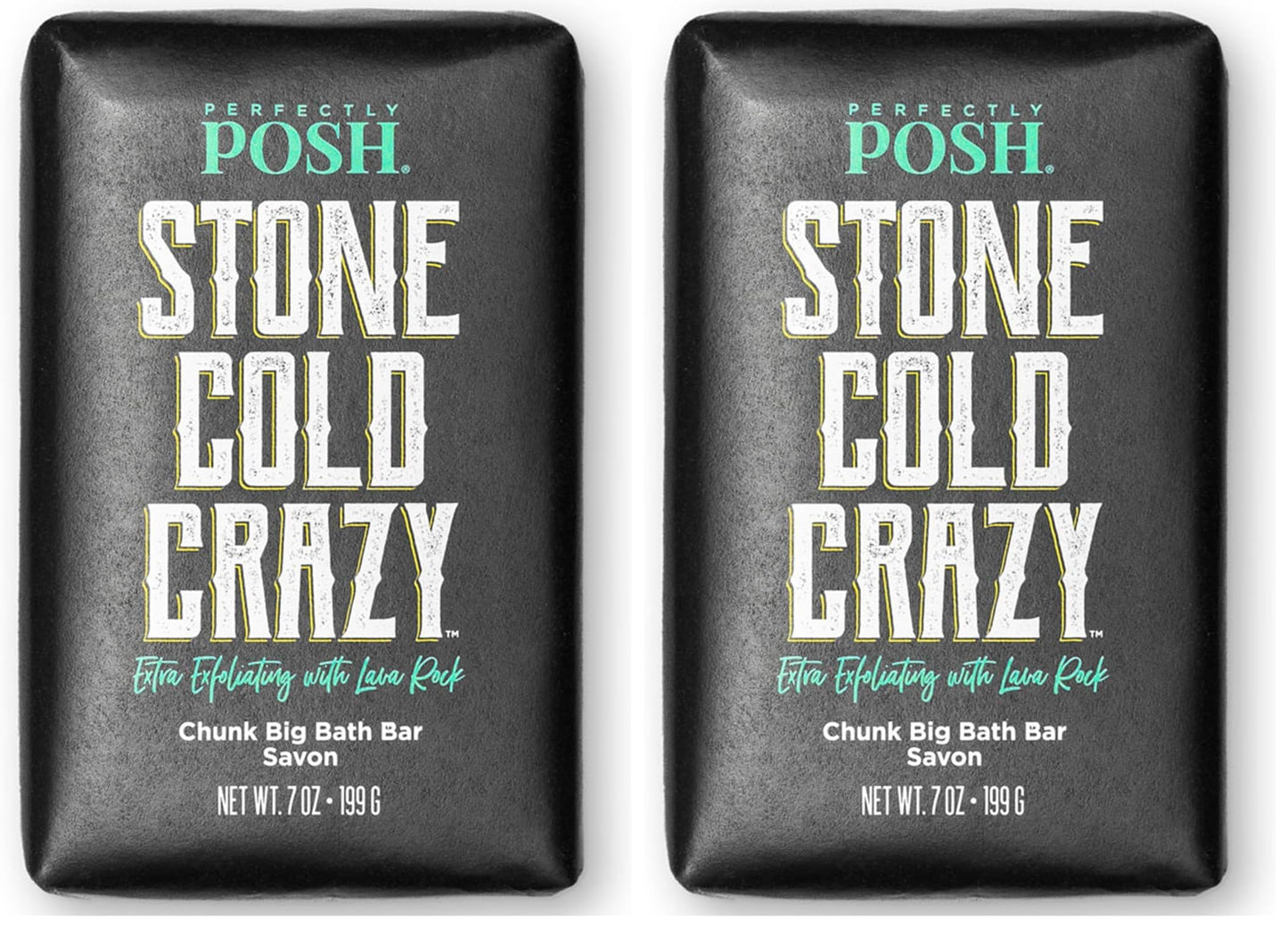 Perfectly Posh Stone Cold Crazy Bath Bar – Refreshing, Nourishing Scent, 7oz (Pack of 2)