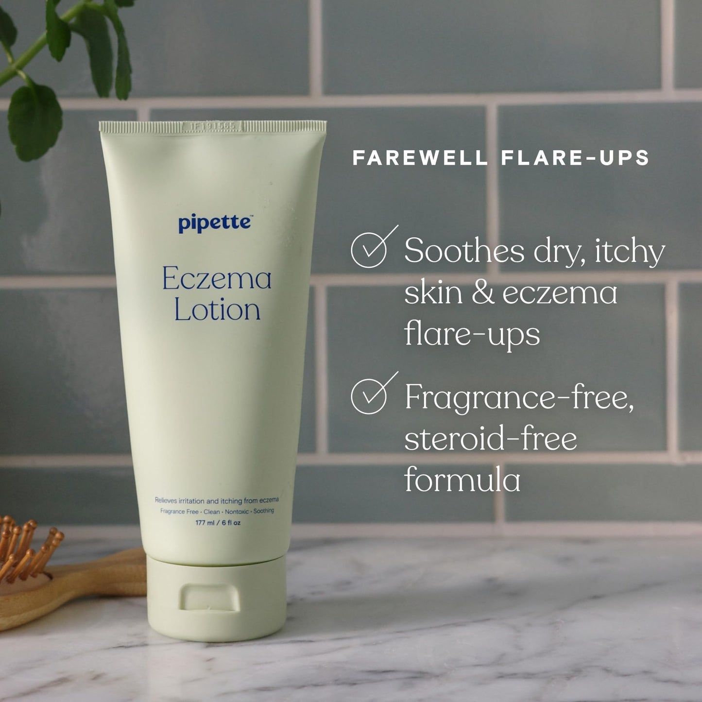 Pipette Baby Eczema Lotion Duo – Fragrance-Free, Non-Toxic, Hypoallergenic for Newborns & Kids