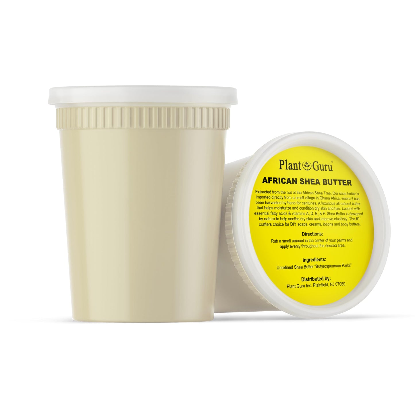 Plant Guru Raw African Shea Butter 32 oz – Pure, Unrefined, Ghana Imported