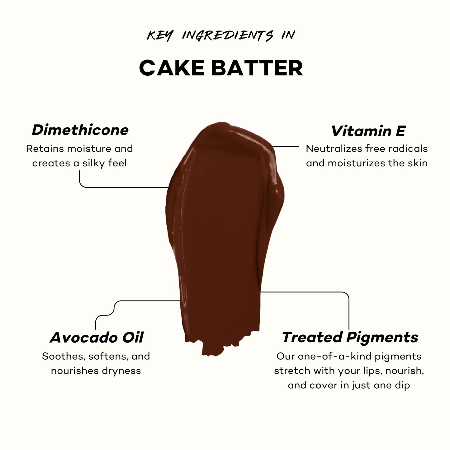 Pound Cake Cake Batter Liquid Lipstick – Long-Lasting Semi-Matte Lip Color with Avocado Oil (Brown Sugar)