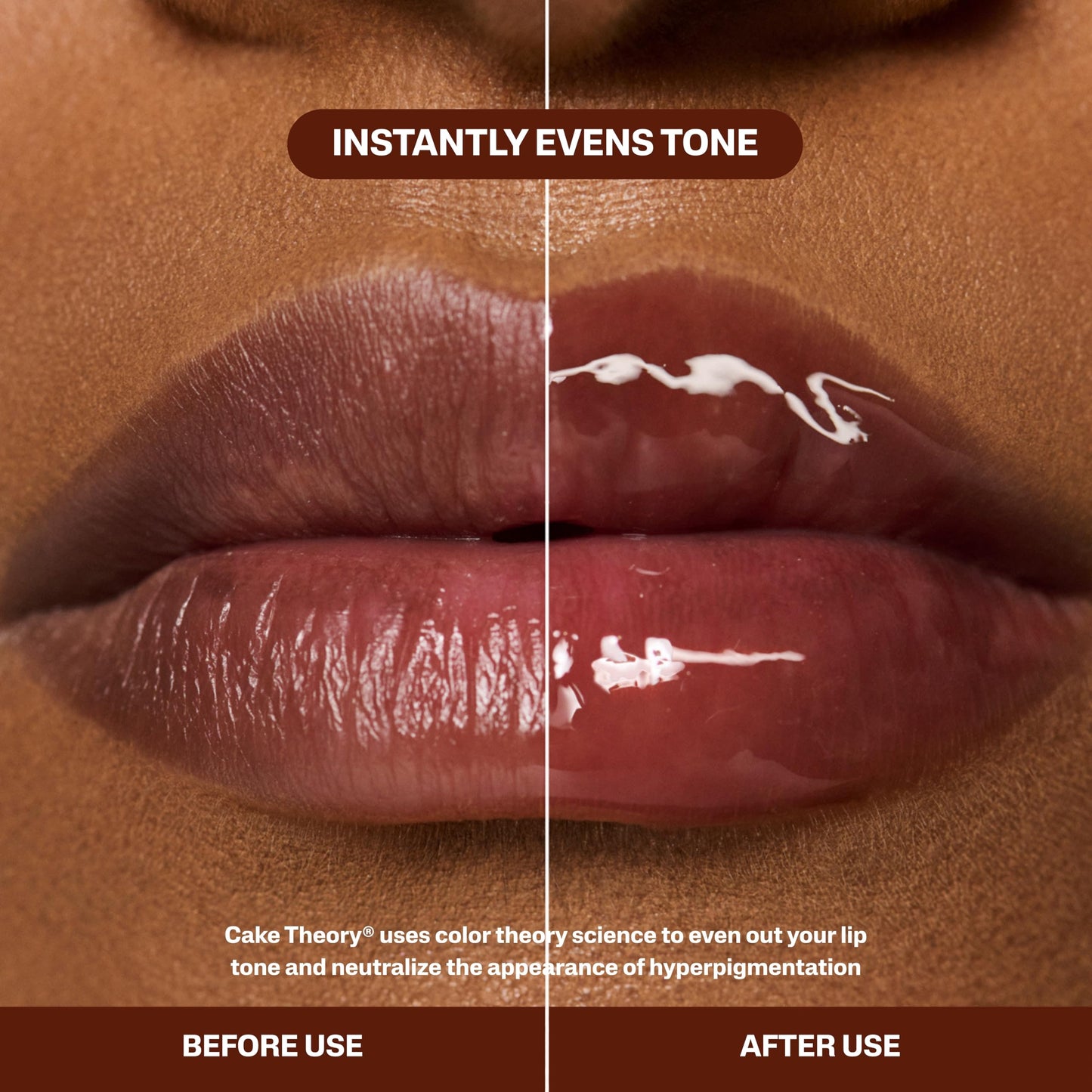 Pound Cake Cake Theory Lip Tone Equalizing Oil – Hydrating, High-Shine Lip Oil in Browning