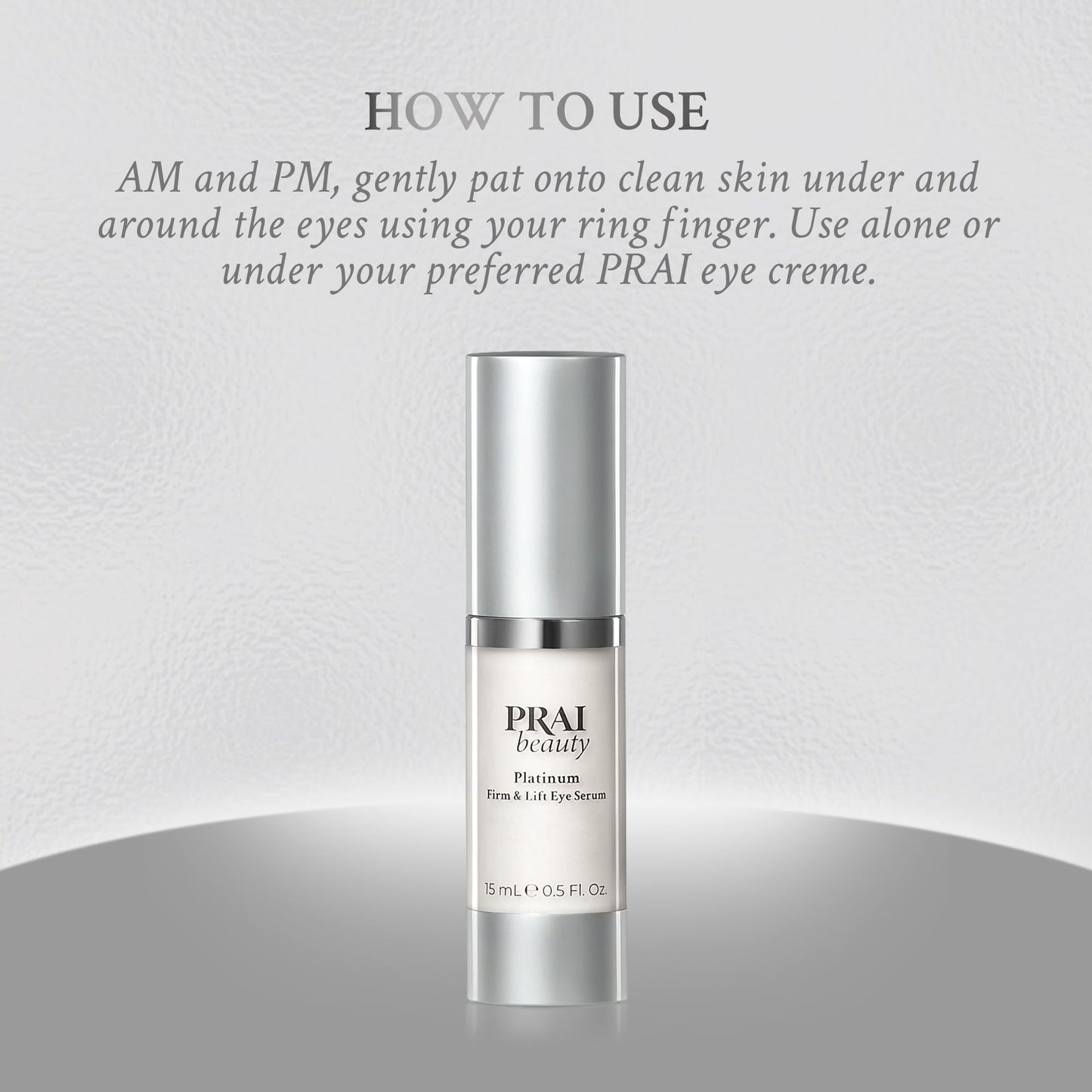 PRAI Beauty Platinum Firm and Lift Eye Serum | Hydrating Eye Care 0.5 oz