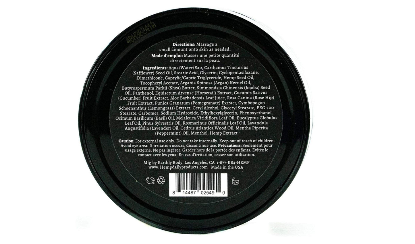 Premium Hemp Daily Cream - Menthol, Argan, Jojoba & Rosehips | Lightweight, Fast-Absorbing Moisturizer | 1.7 oz Pack of 2 | USA-Made, Cruelty-Free