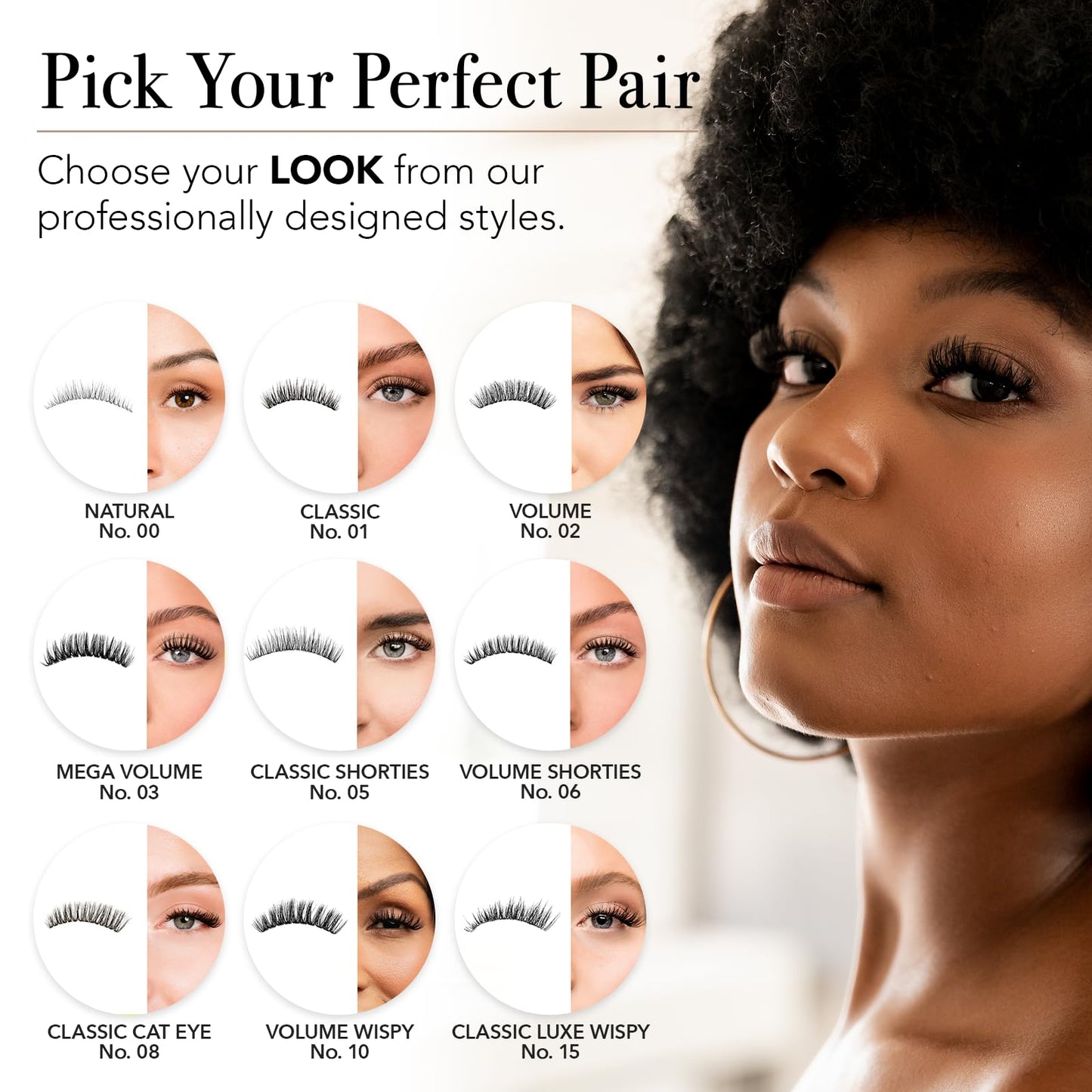 Pro Lash SoftWear Mini Lash Clusters Kit — 7-Day Cat Eye No. 09 with Adhesive & Tweezers
