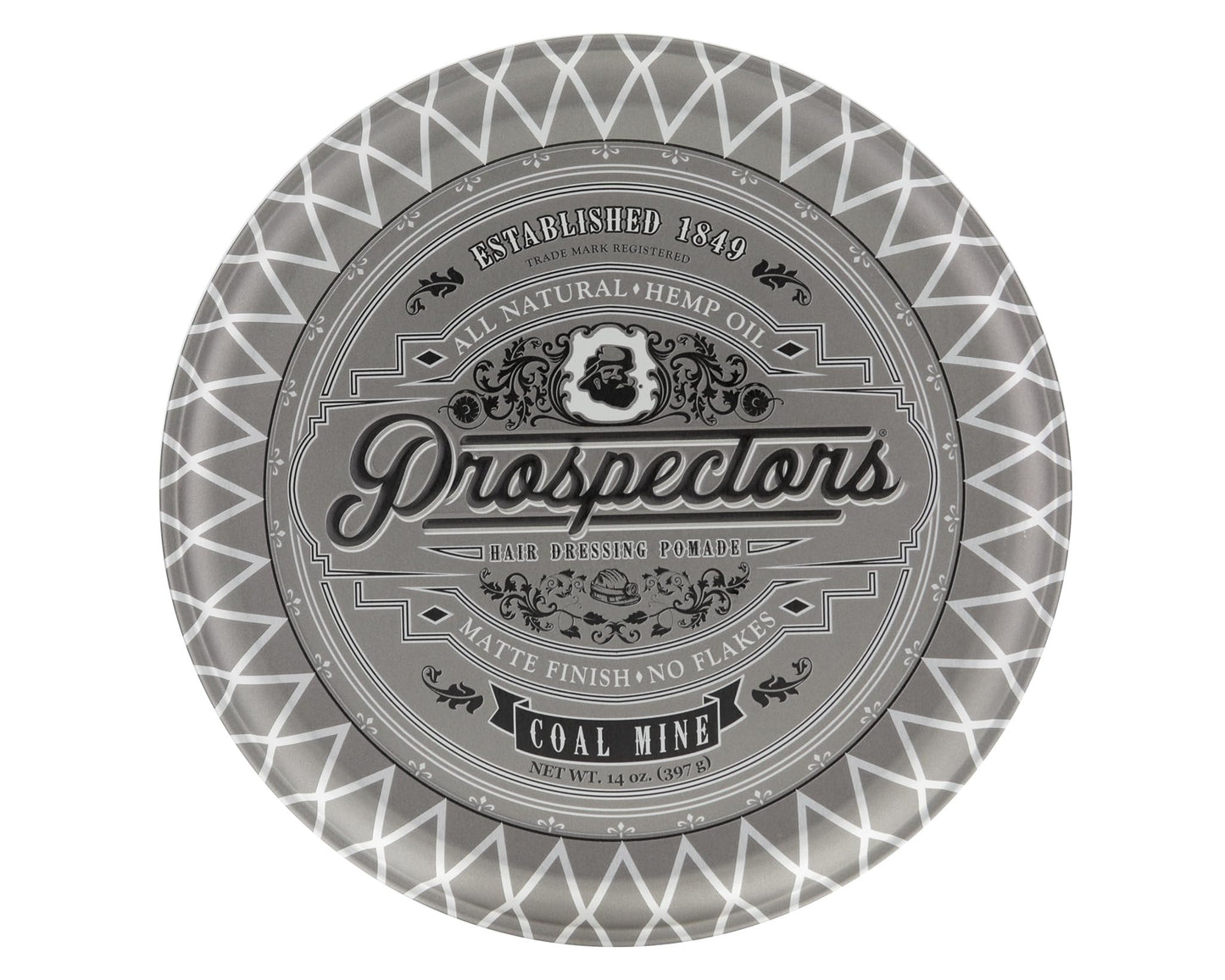 PROSPECTORS Coal Mine Matte Clay Pomade - 14 oz Tin | Natural Look, Medium Hold