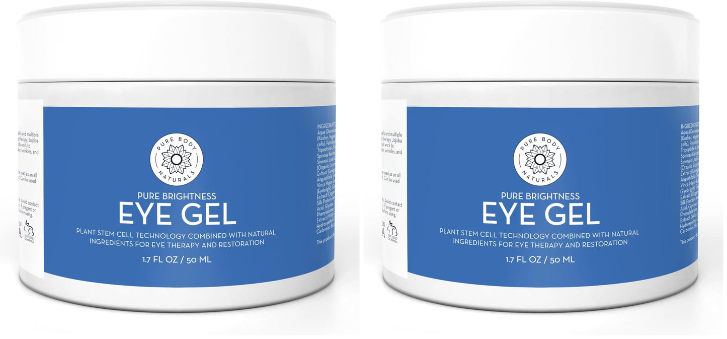 Pure Body Naturals Age-Defying Eye Gel – Hydrating Under-Eye Treatment, 1.7 oz (Pack of 2)