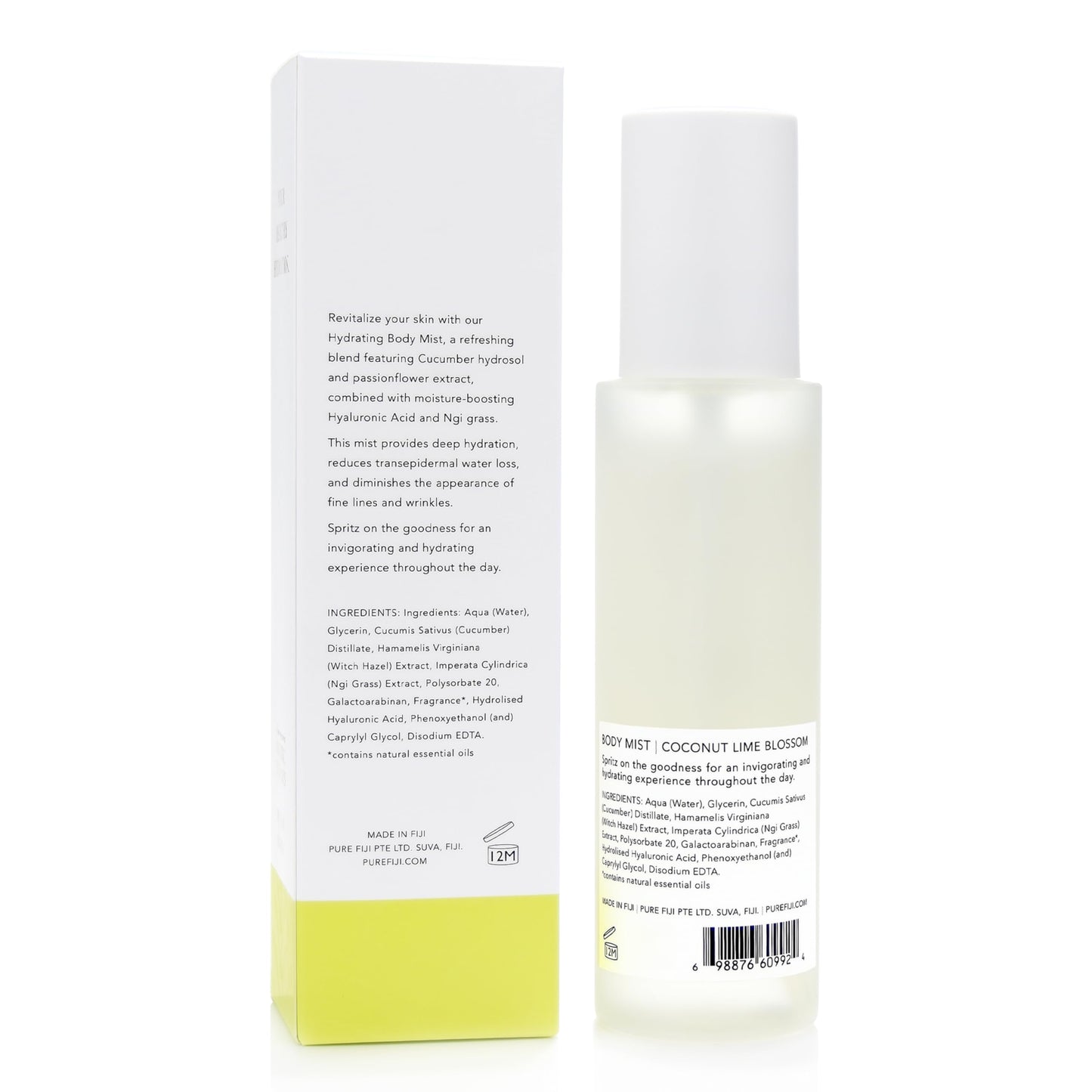 PURE FIJI Hydrating Body Mist Coconut Lime Blossom – 5 oz / 150 ml