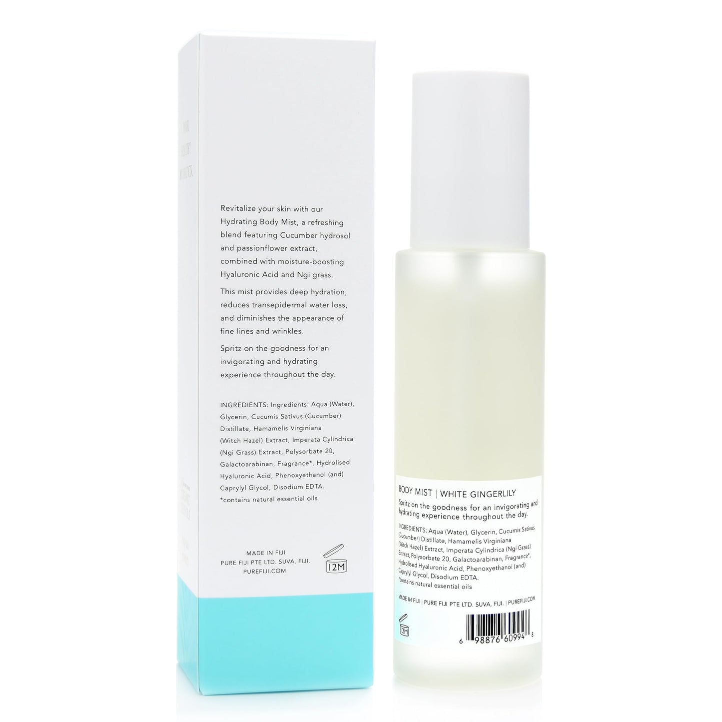 PURE FIJI Hydrating Body Mist – White Gingerlily (5 oz/150 ml)