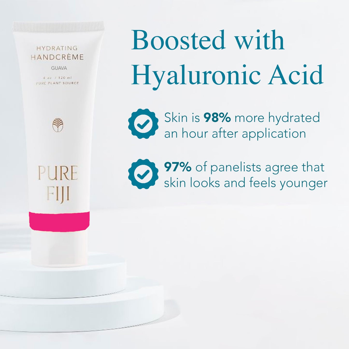 PURE FIJI Hydrating Hand Crème – Guava | Lightweight, Non-Greasy Hand Moisturizer