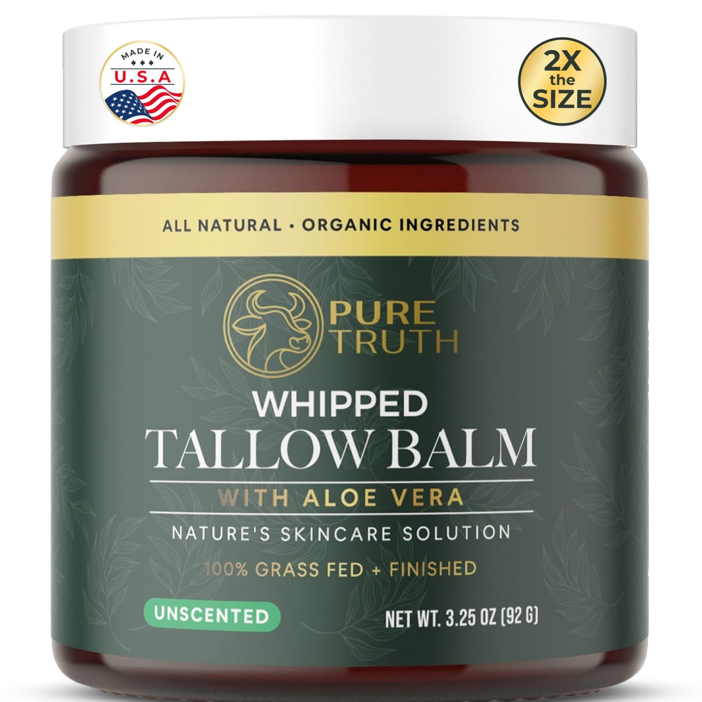Pure Truth Beef Tallow Skin Care – Unscented Whipped Tallow & Honey Balm
