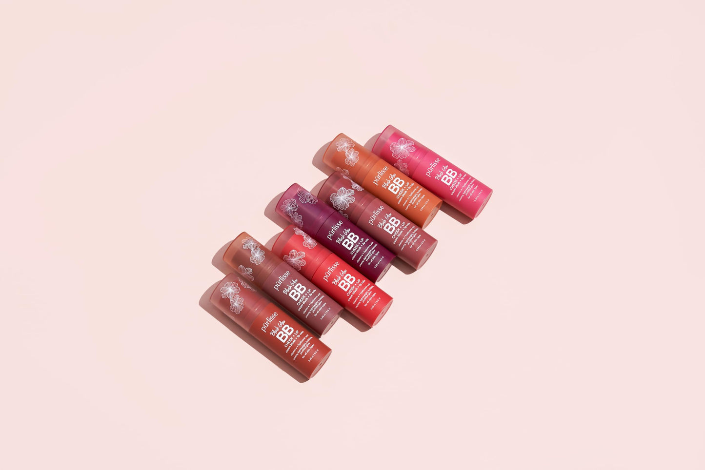 purlisse Blush Glow Lip & Cheek Tint - Berry Bliss, Hydrating 2-in-1 Cream Blush Stick
