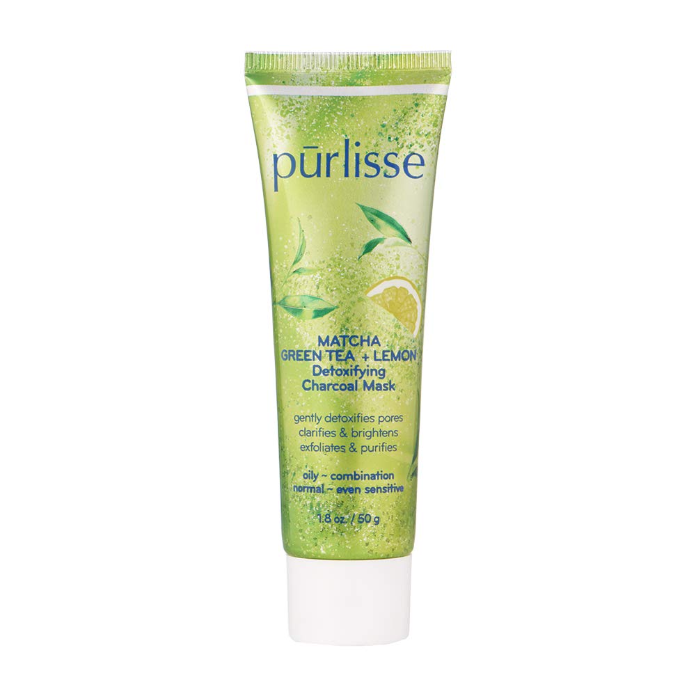 pūrlisse Matcha Green Tea + Lemon Detox Charcoal Mask for Pore Refinement