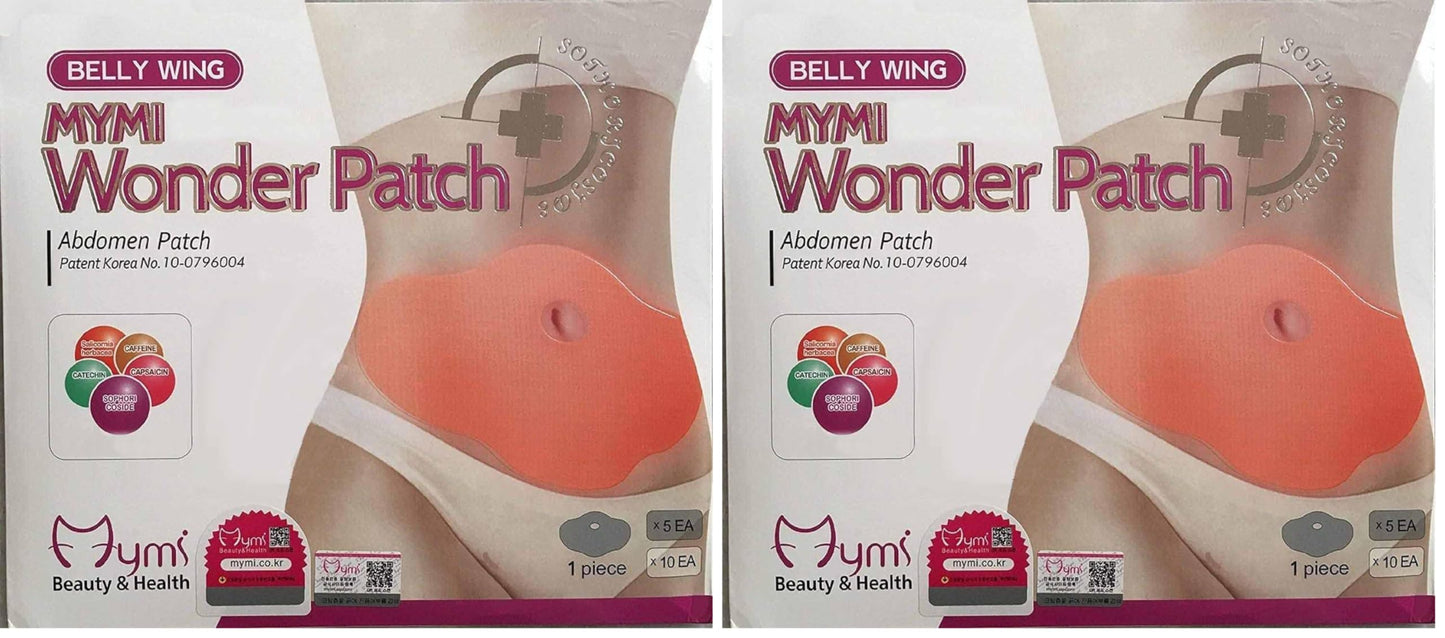 QIANSOTO Mymi Wonder Patch Belly Wing - Toning & Firming (Pack of 2, 20 Patches)