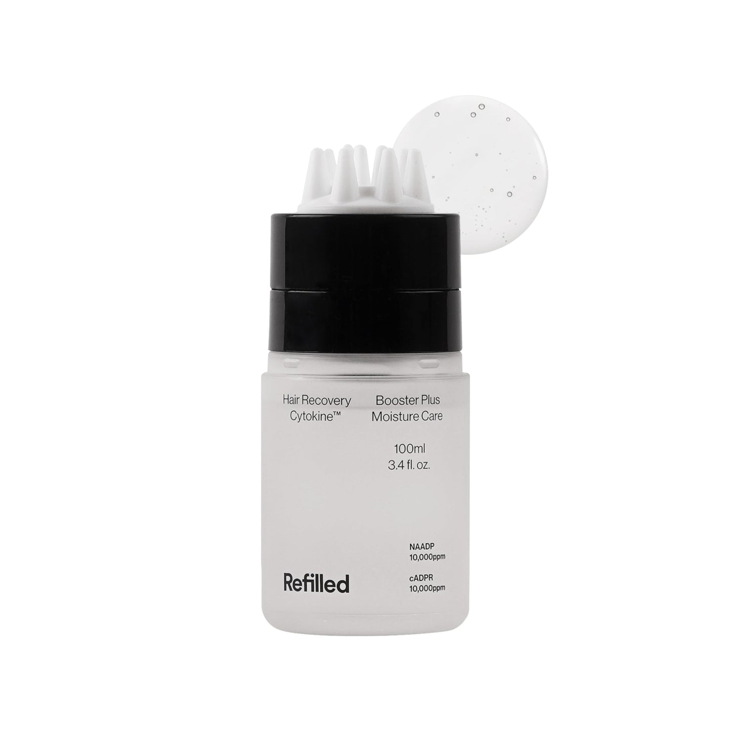 Refilled Booster Plus Moisture – Hair Growth Serum & Thickening Scalp Treatment with Built-In Massager