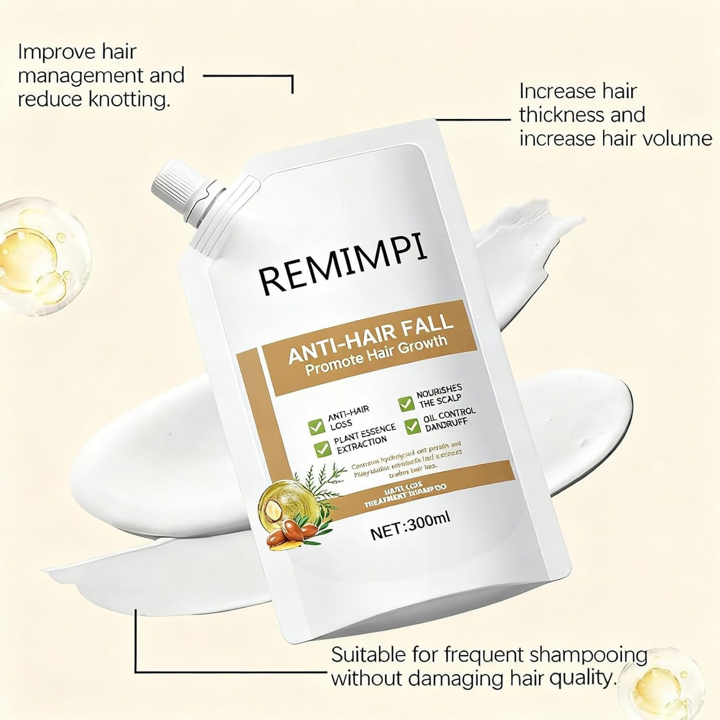 Remimpi Anti Hair Loss Shampoo – Plant-Powered Care for All Hair Types (2Pcs)
