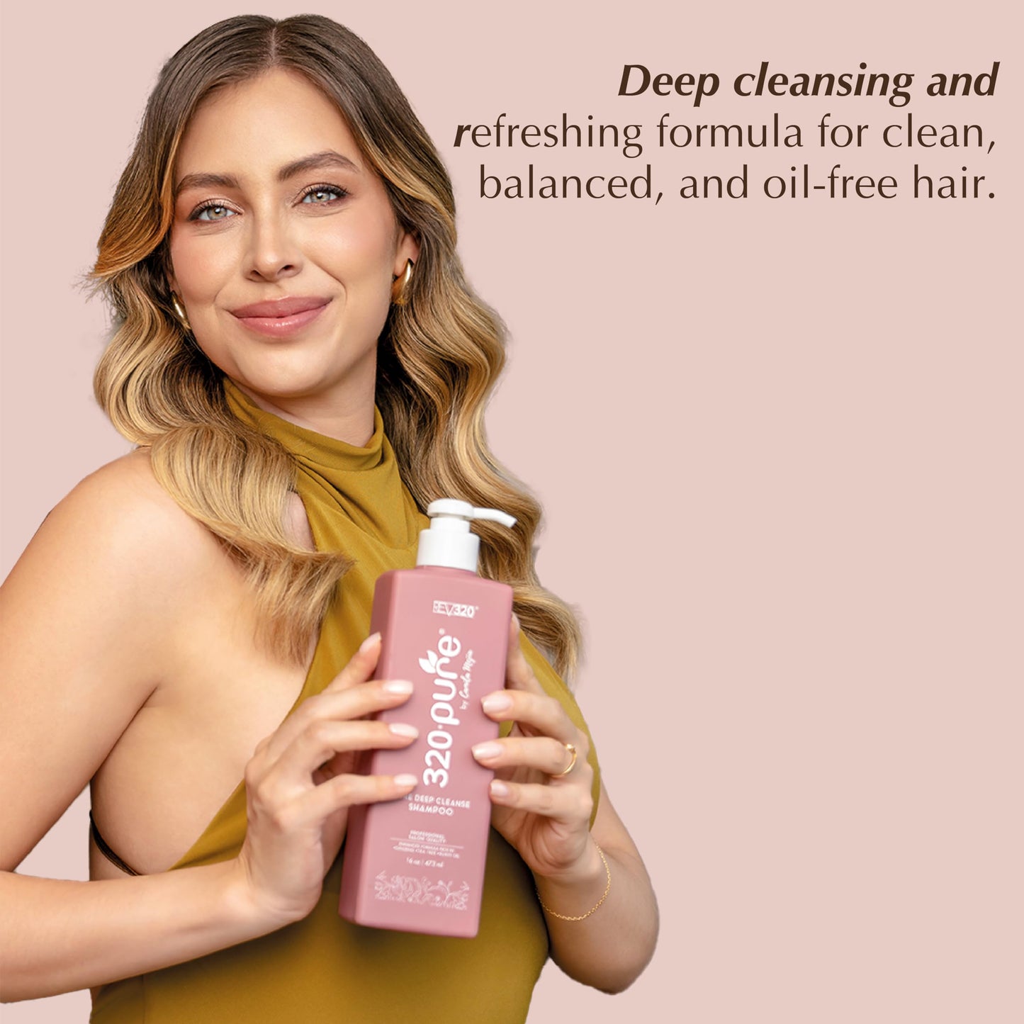 Rev320 Pure Deep Cleanse Clarifying Shampoo – Build-Up Detox for Oily Hair (16oz)