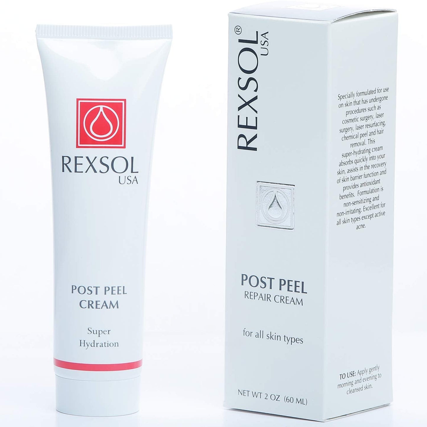 REXSOL Post Peel Cream | Hydration & Antioxidant Support for Post-Procedure Skin | 60 ml