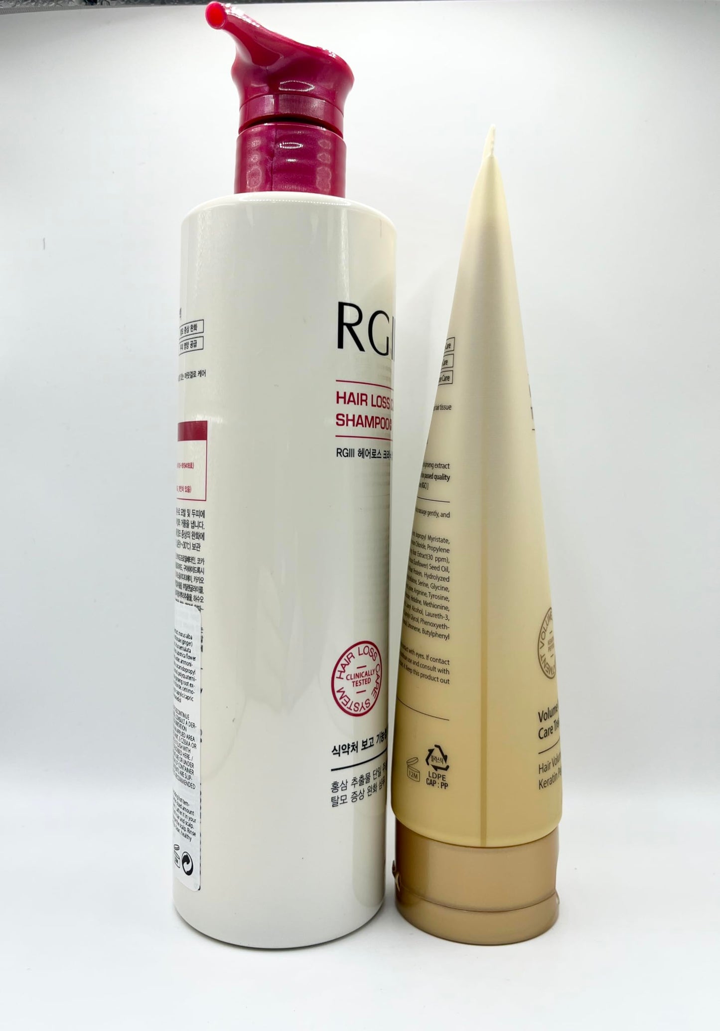 RGIII Red Ginseng Hair Loss Clinic Shampoo + Volume Treatment 2-Pack
