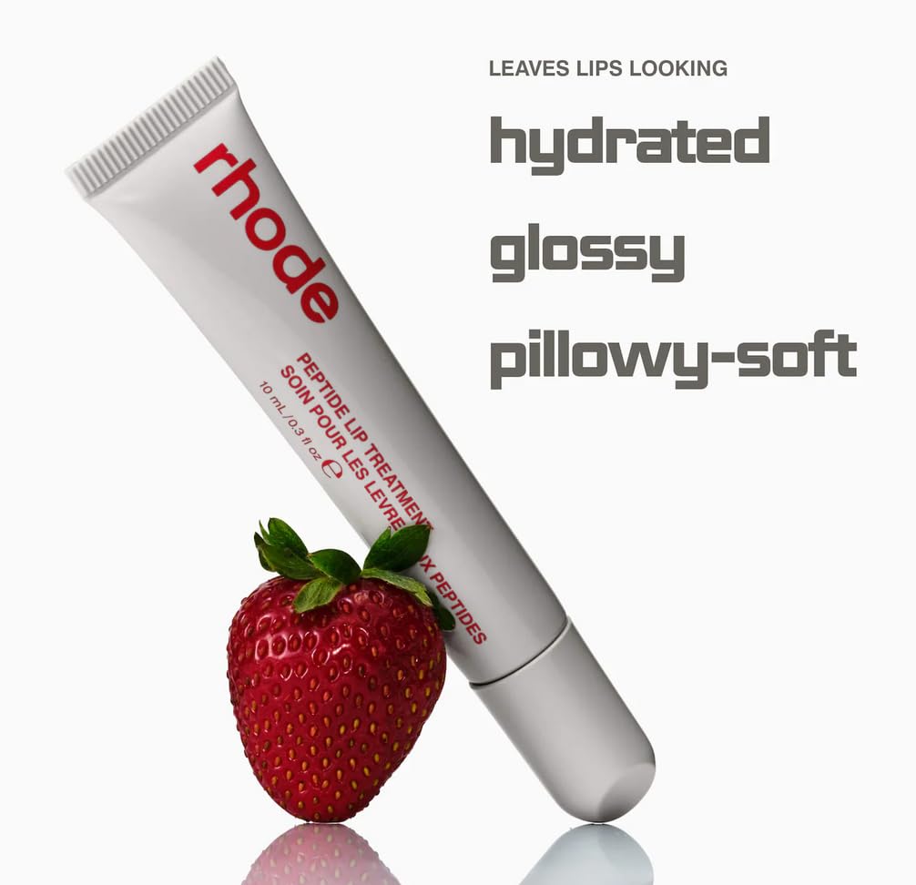 Rhode Peptide Lip Treatment in Strawberry Glaze — 10ml Lip Hydration & Shine