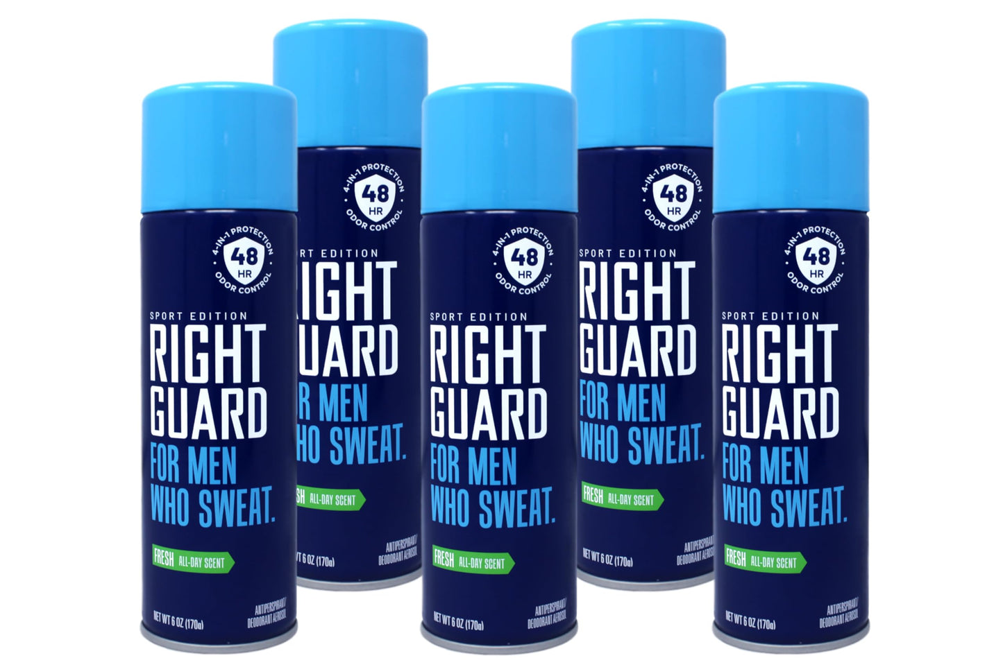 Right Guard Sport Fresh Antiperspirant Spray – 6 oz Pack of 5 | Up to 48h Odor Protection