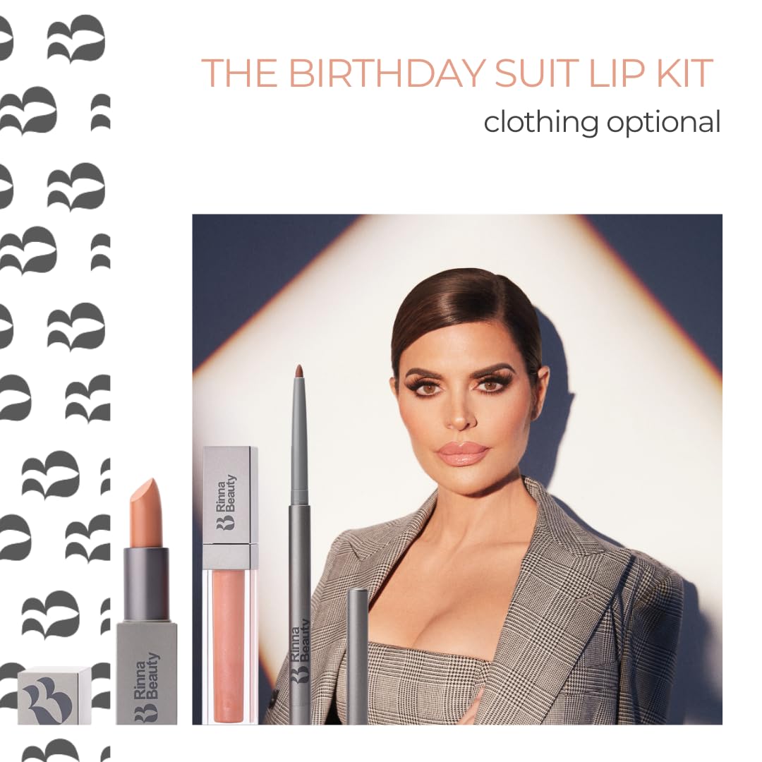 Rinna Beauty Icon Lip Kit Birthday Suit | All-in-One Nude Lip Kit | Vegan, Cruelty-Free, Long-Lasting