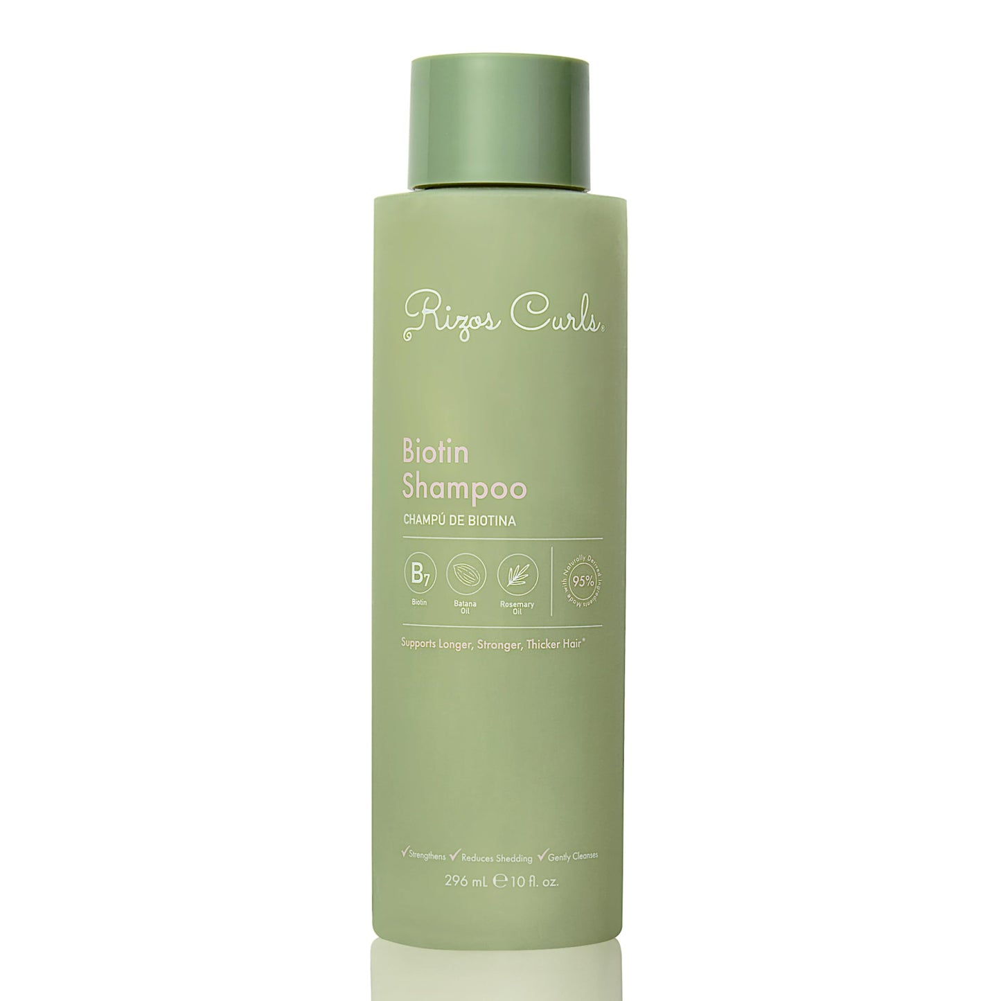 Rizos Curls Biotin Shampoo – Gentle Cleanse, Strengthen & Nourish Hair, Sulfate & Paraben Free