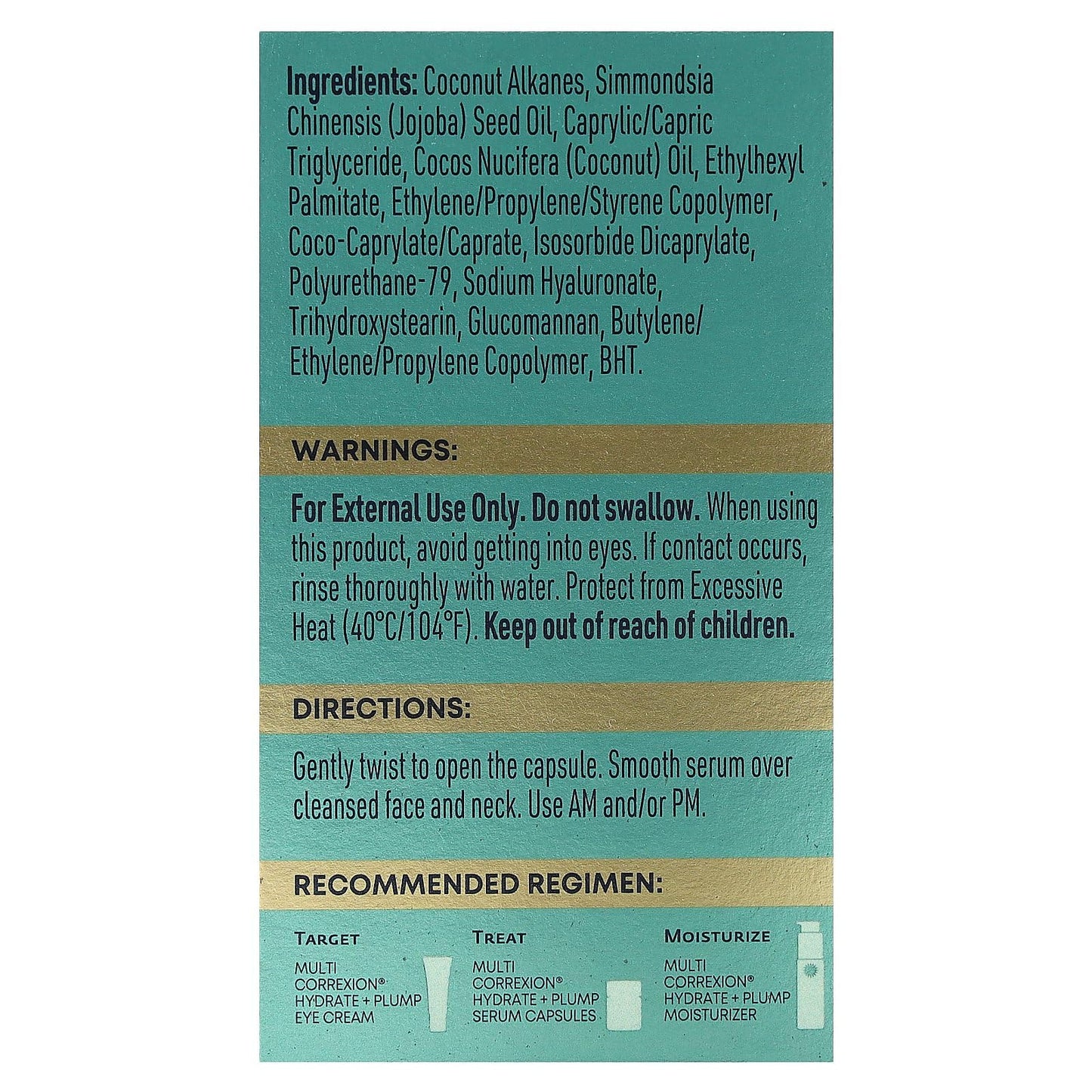 RoC Multi CorreXion Hydrate + Plump Night Serum Capsules – Fragrance-Free, Biodegradable, 30 Caps