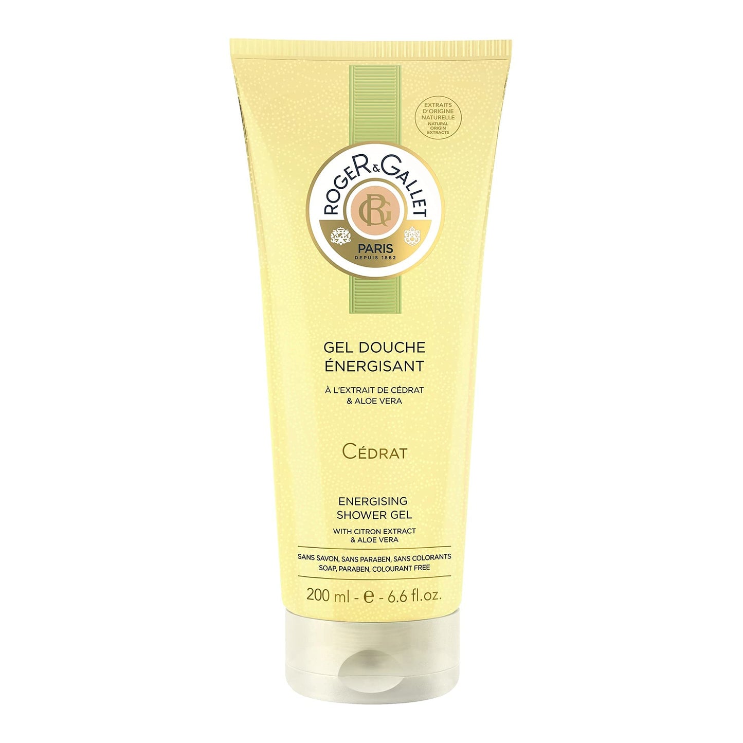 Roger & Gallet Citron Body Wash | Gentle Cleansing for All Skin Types | 6.6 oz