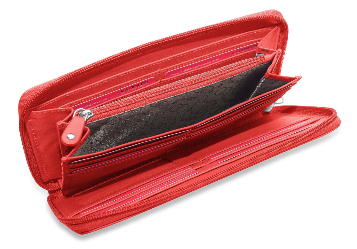 SADDLER SOPHIA Leather Zip Around Purse