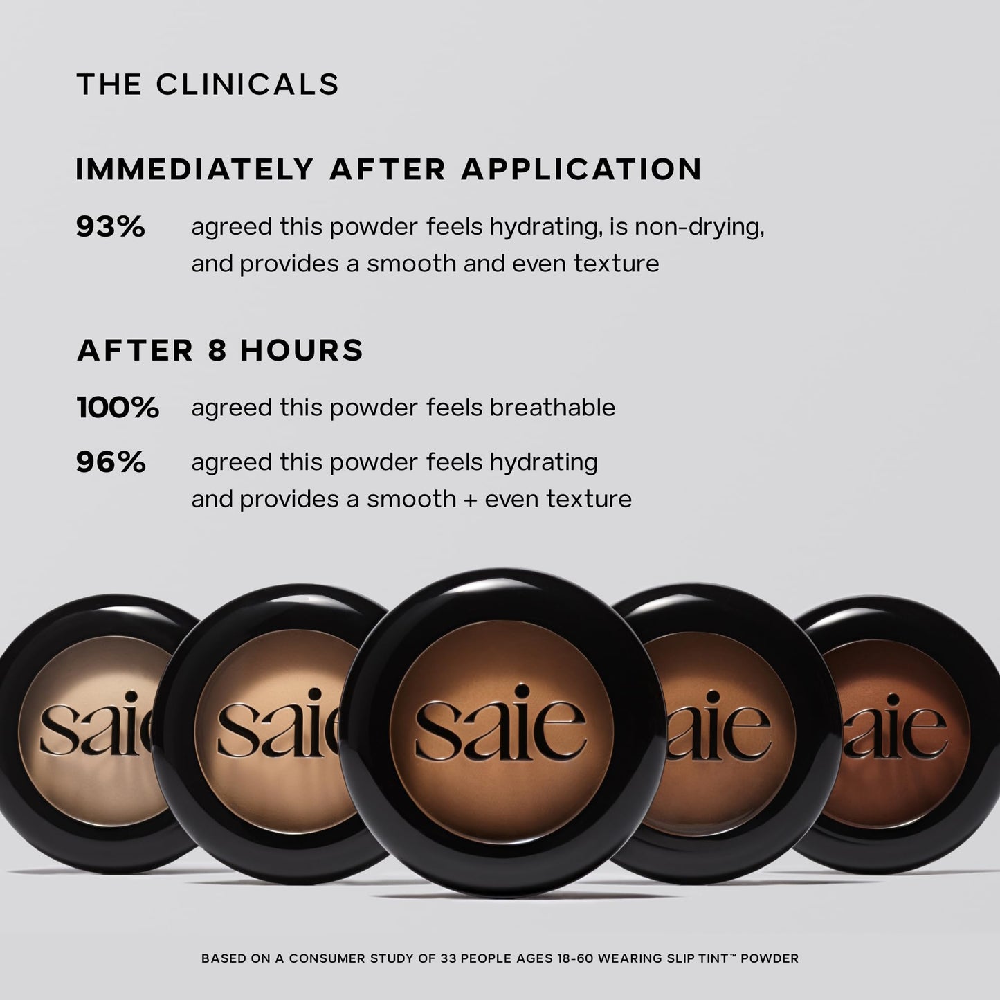 Saie Slip Tint Baked Setting Powder Translucent 2 – Light to Medium | 0.24 oz
