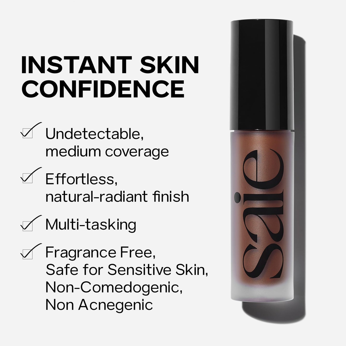 Saie Slip Tint Radiant Concealer & All-Over Makeup – Shade 25 (0.17 oz)