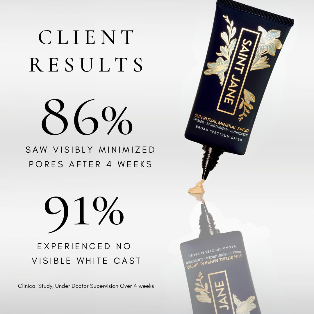 SAINT JANE Luxury Sun Ritual SPF 30 – Pore-Smoothing Mineral Sunscreen