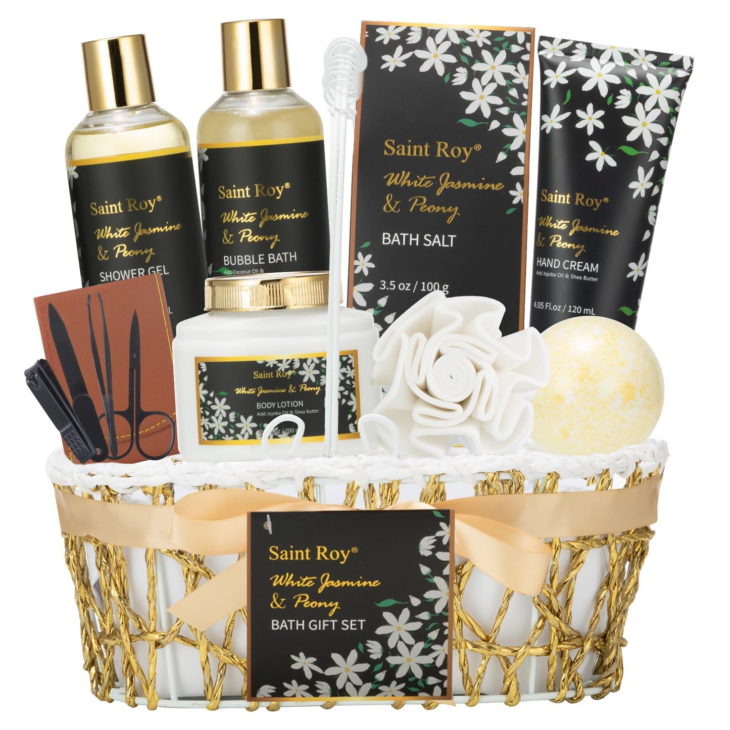 Saint Roy Spa Gift Basket Set for Women – Luxury Bath & Body Gift
