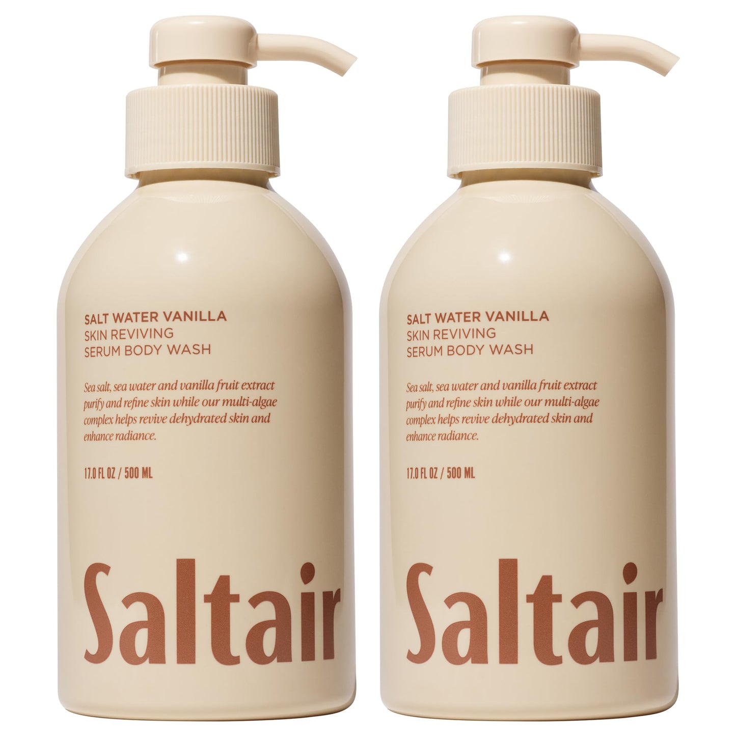 Saltair Body Wash Salt Water Vanilla 2-Pack | Hydrating Cleanser with Monoi Oil & Cupuacu Butter