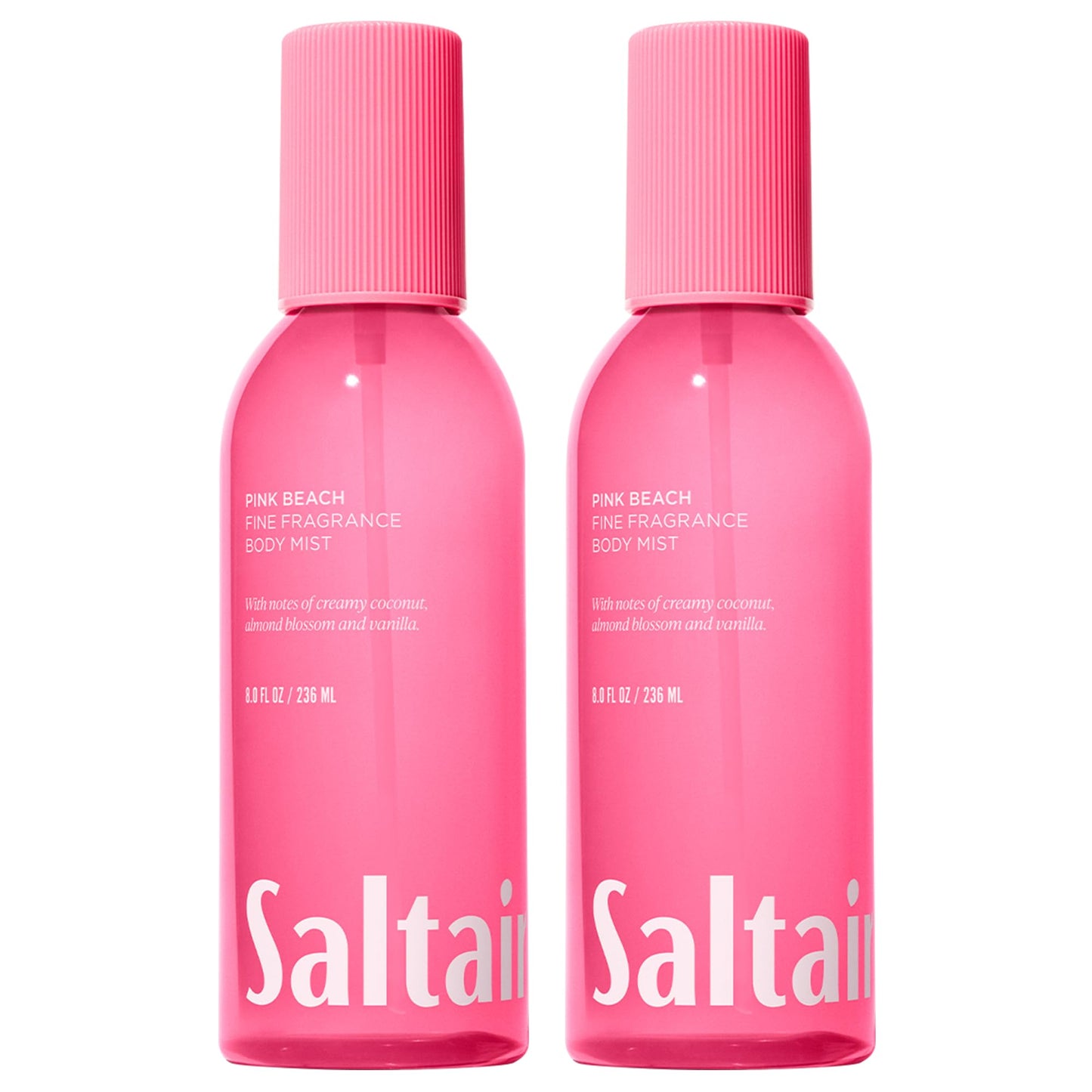 Saltair Body Mist 2 Pack – Pink Beach Scent, Lightweight Fragrance Mist (2x8oz)