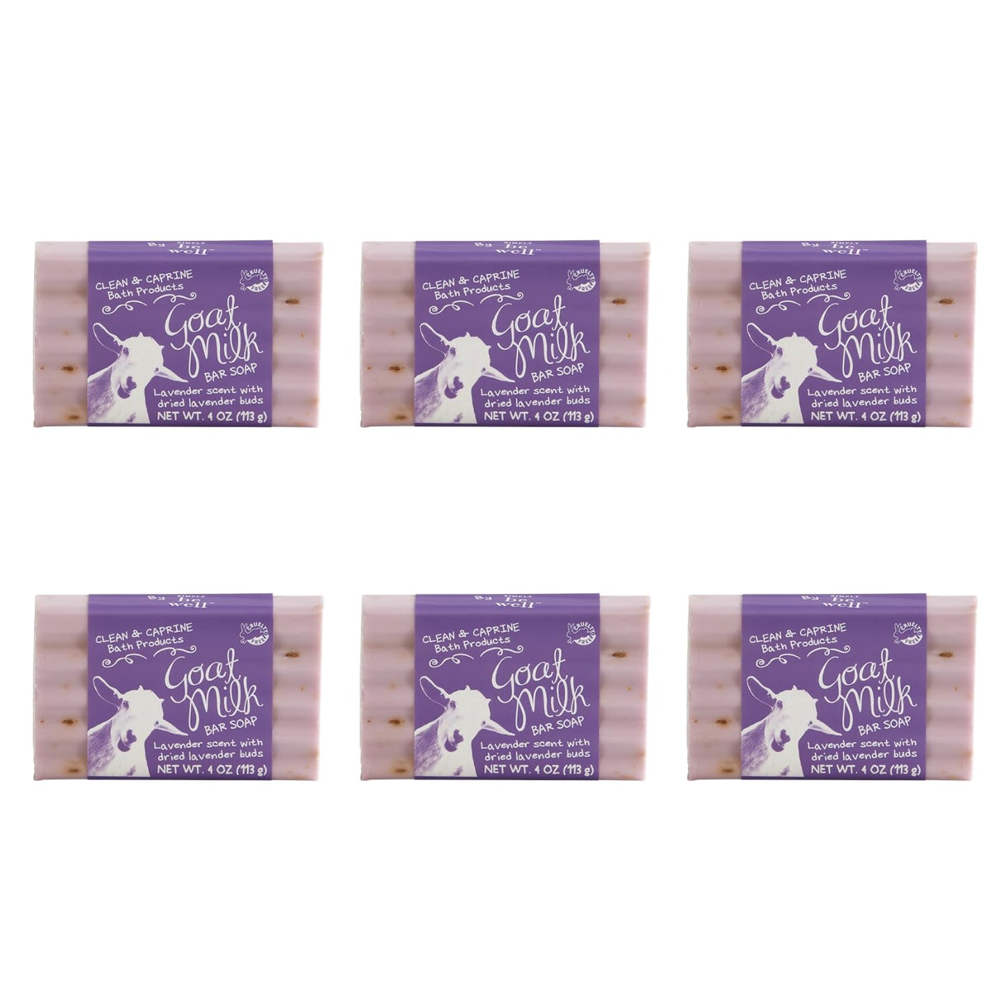 San Francisco Soap Company Goat Milk Soap Bar Pack (6 x 4 oz) – Lavender Buds