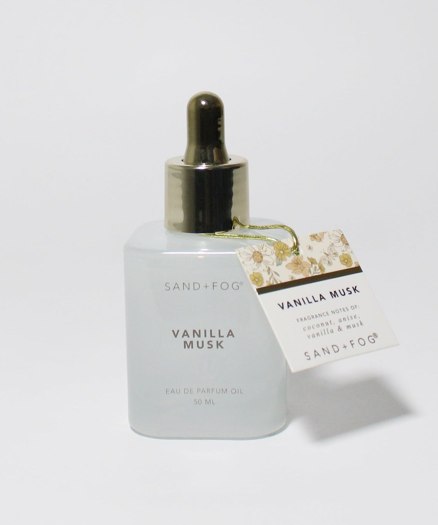 Sand + Fog Vanilla Musk Perfume Oil Dropper 1.7 fl oz – Alcohol-Free, Long-Lasting Scent