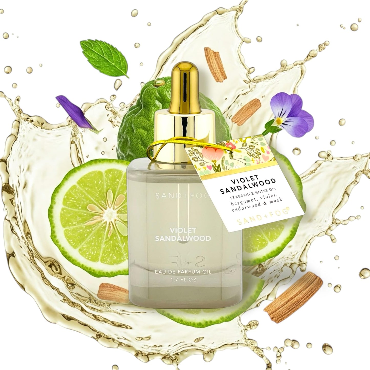 Sand + Fog Violet Sandalwood Eau de Parfum Oil 1.7oz | Luxury Fragrance