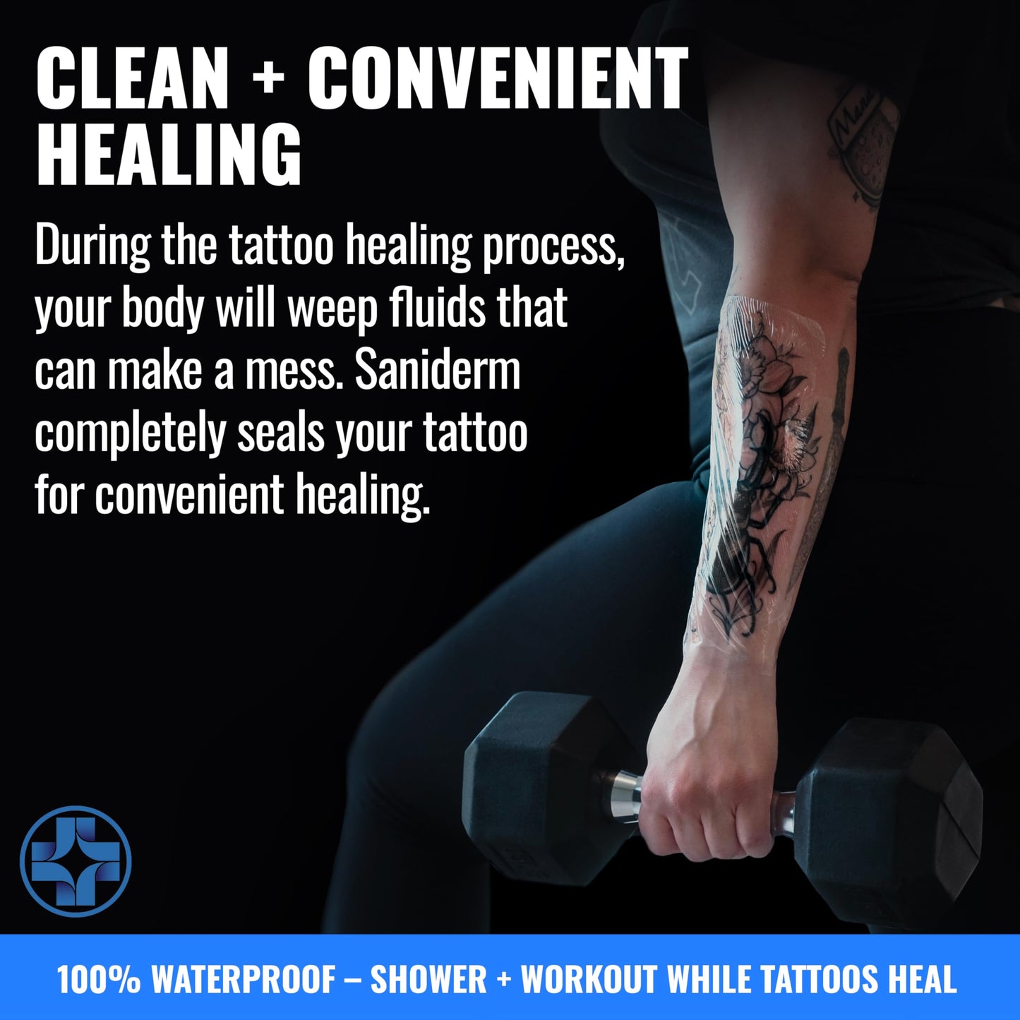 Saniderm Original Tattoo Aftercare Bandage – Personal Roll, 10.2 in x 2 yd