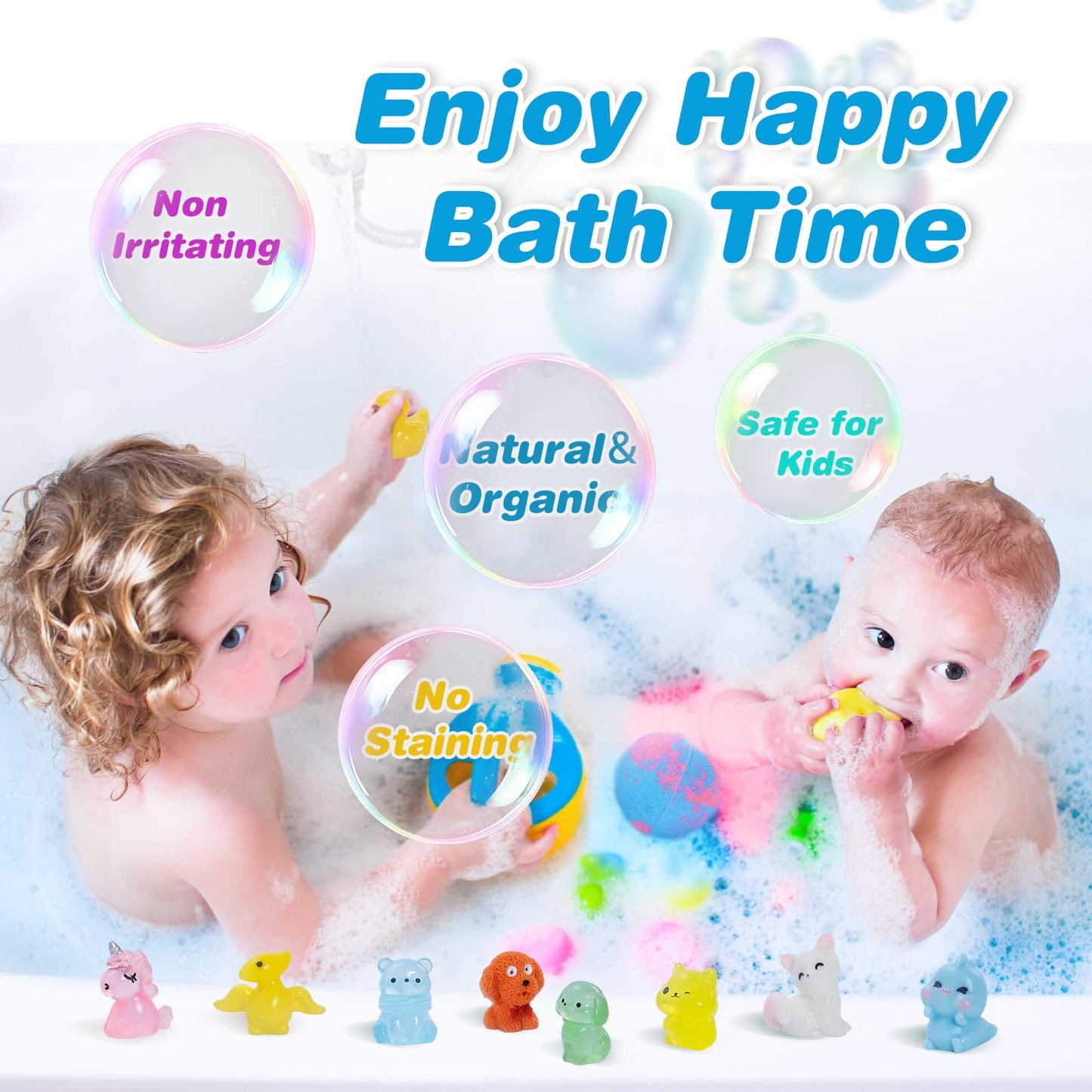 Santrela Bath Bombs for Kids — 20-Pack Surprise Toy Bath Fizzies Gift Set