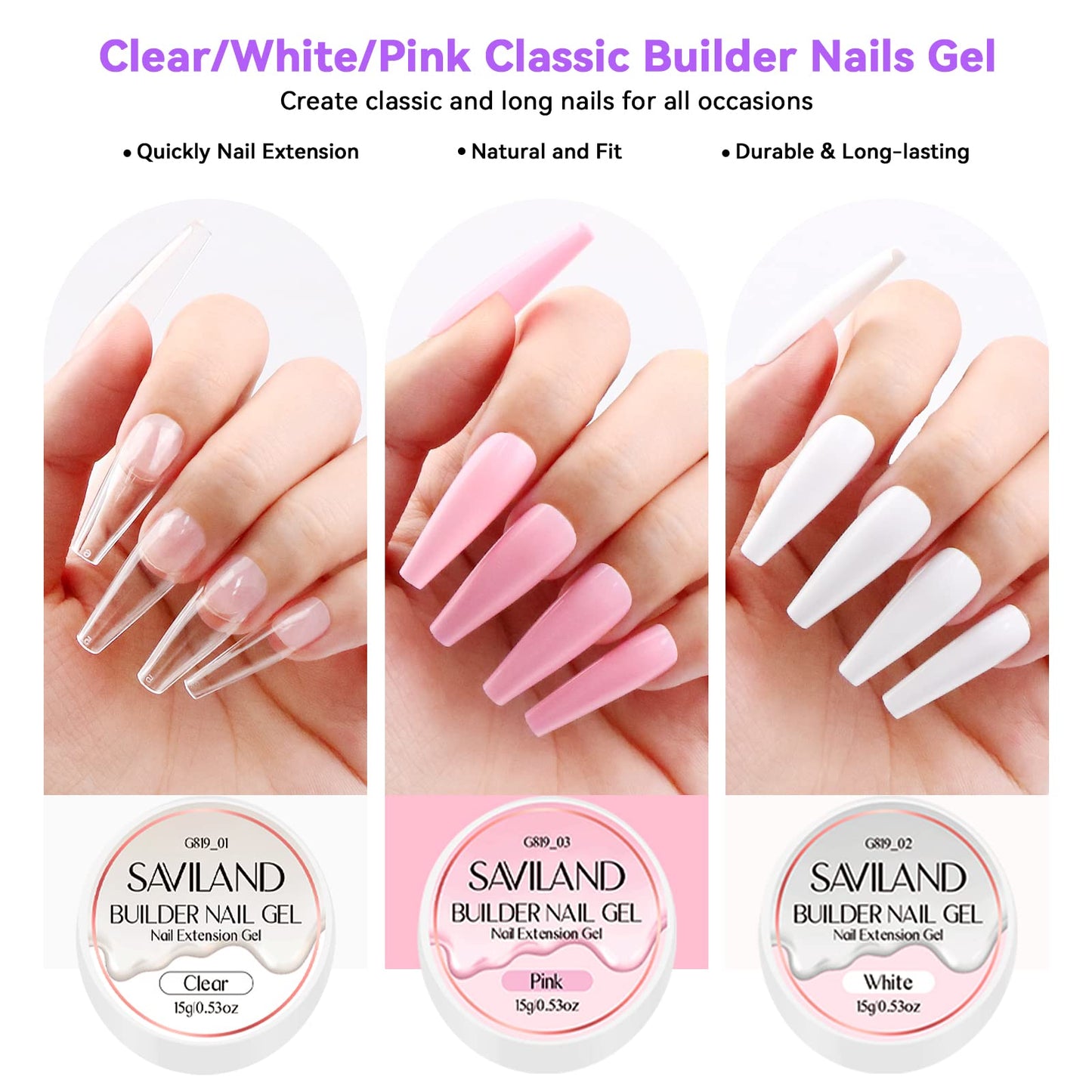 SAVILAND Acrylic Nail Kit with Drill – DIY Nail Extensions, Gel Polish & Portable Lamp
