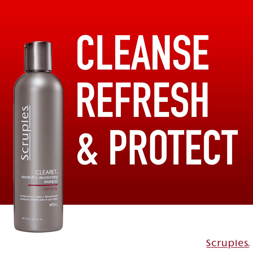Scruples Clearet Dandruff & Deodorizing Shampoo – Soothe Dry, Itchy Scalp | 8.5 oz