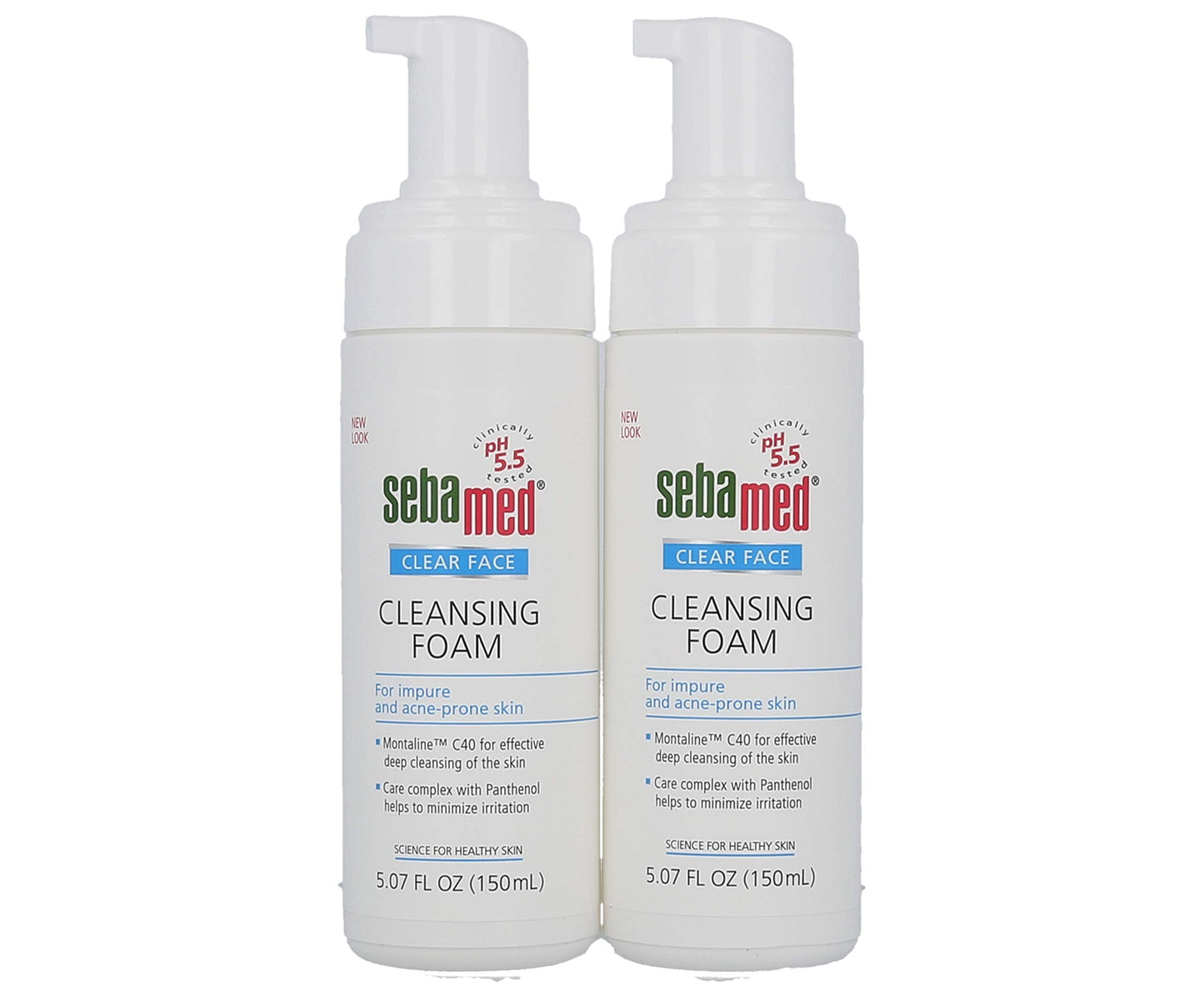 Sebamed Clear Face Cleansing Foam – Gentle Daily Cleanser for Oily, Acne-Prone Skin (2 x 5.07 fl oz)