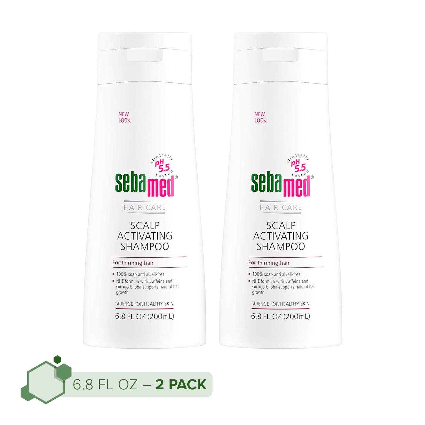 Sebamed Scalp Activating Shampoo for Thinning Hair – Supports Natural Growth | Paraben-Free | Pack of 2 (200 ml each)