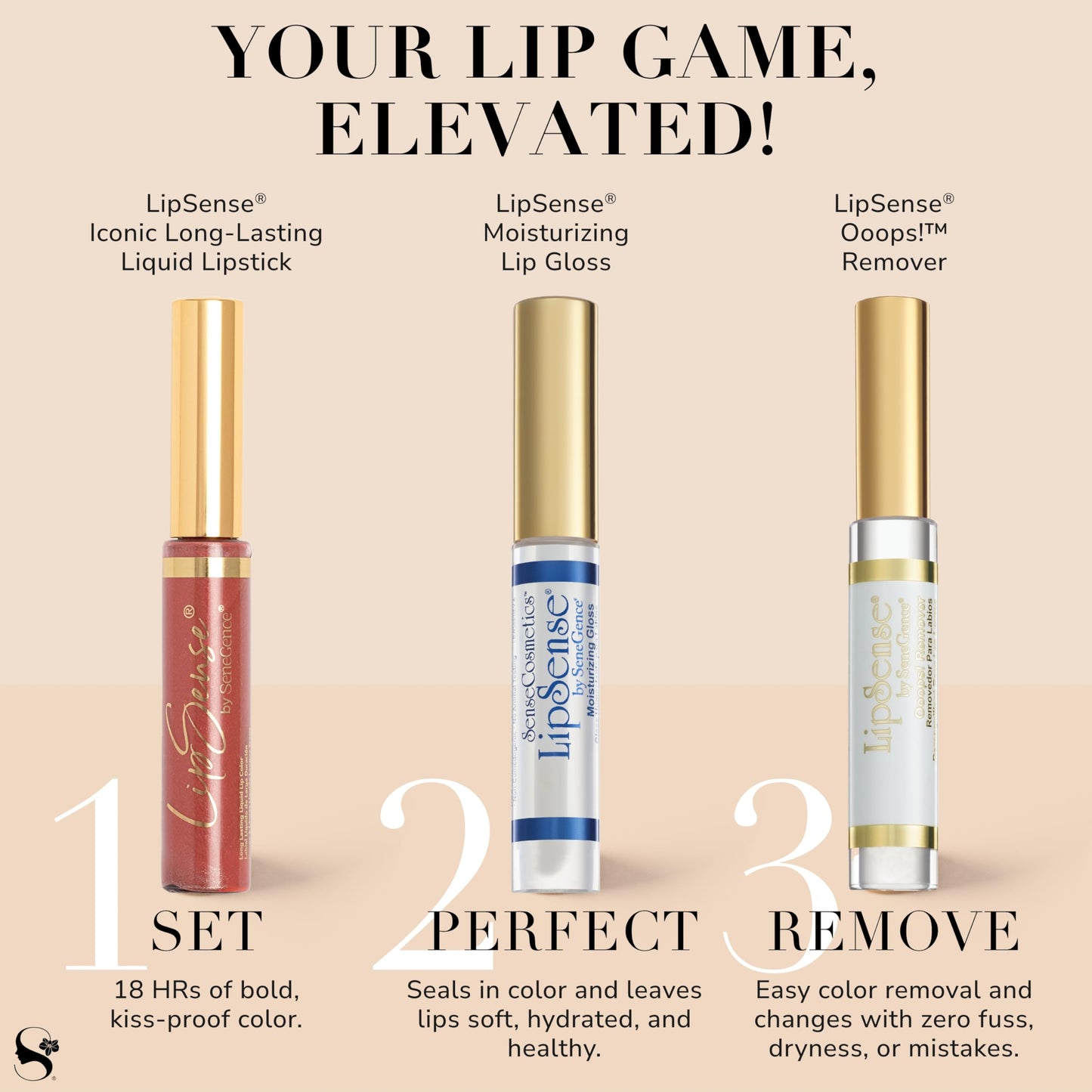 SeneGence LipSense Moisturizing Gloss – Hydration, Long-Lasting Shine, Vegan & Paraben-Free