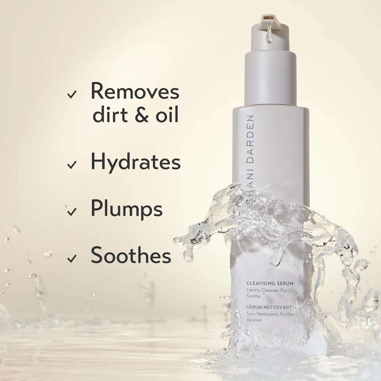 SHANI DARDEN Cleansing Serum Face Wash | Hydrating Gel Cleanser with Hyaluronic Acid & Oat Bran, 4 oz